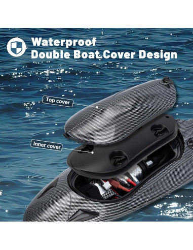 Barco RC YIDOFJ Speed King 34cm Sin Escobillas LED