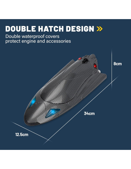 Barco RC YIDOFJ Speed King 34cm Sin Escobillas LED