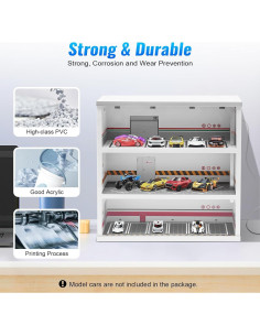 Estuche de exhibición SODONAD 3 capas para autos 1:64 con LED 2