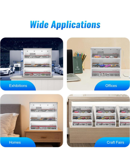 Estuche de exhibición SODONAD 3 capas para autos 1:64 con LED