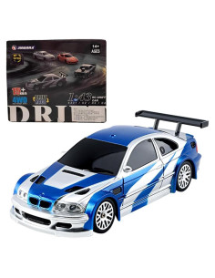 Coche Drift RC 1/43 OBIOCKIDAY Mini 4WD Azul y Blanco