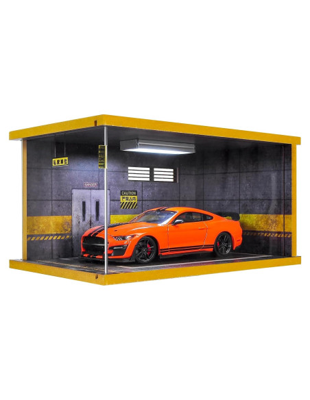 Estuche de exhibición Hot Wheels modelo garaje LED 1/24