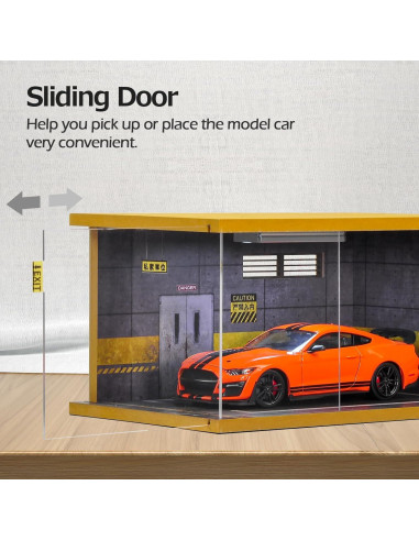 Estuche de exhibición Hot Wheels modelo garaje LED 1/24