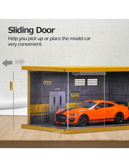 Estuche de exhibición Hot Wheels modelo garaje LED 1/24