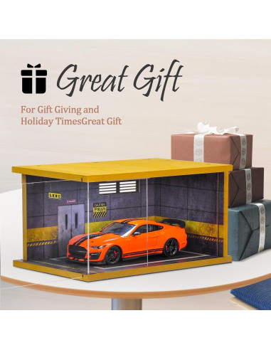 Estuche de exhibición Hot Wheels modelo garaje LED 1/24
