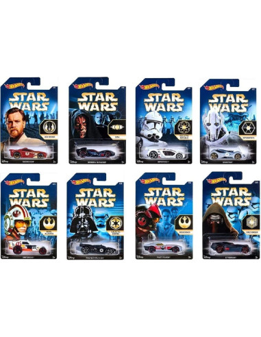 Hot Wheels Star Wars 2015 Set de 8 Vehículos Metal 1:64