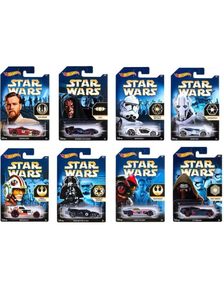 Hot Wheels Star Wars 2015 Set de 8 Vehículos Metal 1:64