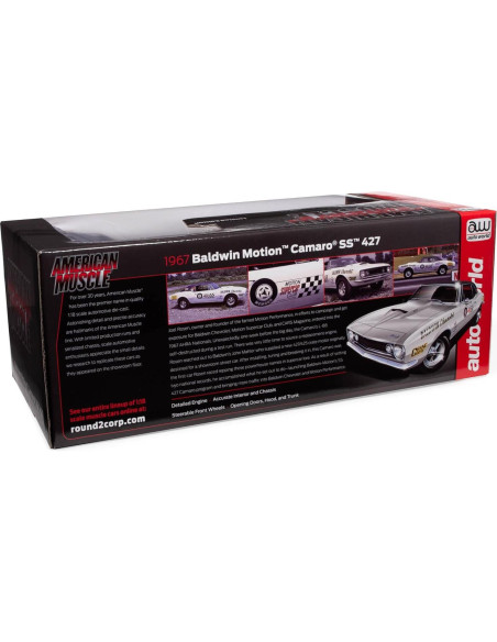 Modelo Diecast 1:18 Chevrolet Camaro SS 1967 Blanco