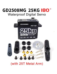 Servo Digital GOTECK 25KG 8.4V Engranaje Metálico IP67 2
