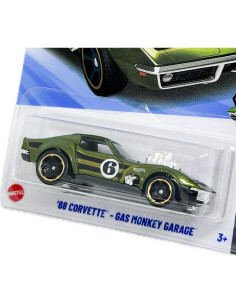 Hot Wheels '68 Corvette Gas Monkey Garage Verde 1:64 2