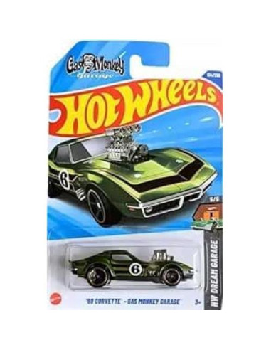 Hot Wheels '68 Corvette Gas Monkey Garage Verde 1:64