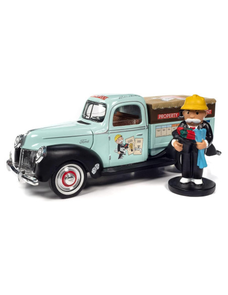 Caminón Ford 1940 Monopoly 1:18 Maquinaria de Pantalla