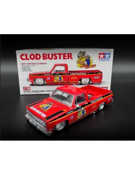 Coche Diecast Mini GT 1:64 Silverado CLOD BUSTER Naranja