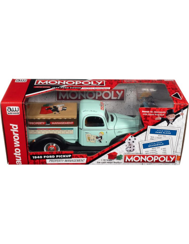 Caminón Ford 1940 Monopoly 1:18 Maquinaria de Pantalla