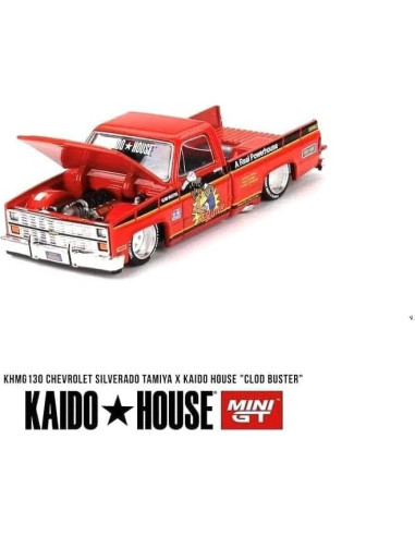 Coche Diecast Mini GT 1:64 Silverado CLOD BUSTER Naranja