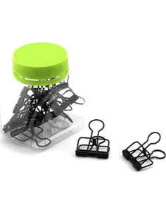 Paquete de 12 Clips de Metal BOGZON Color Negro Multiusos 2