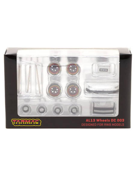 Ruedas AL13 DC 003 Tarmac Works Rojas y Negras 1/64