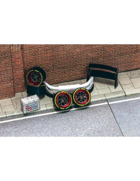 Ruedas AL13 DC 003 Tarmac Works Rojas y Negras 1/64