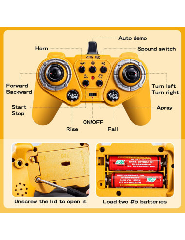 Carretilla Elevadora RC Lingqutoy 1/24 con Sonido y Luces