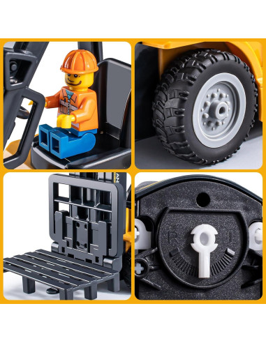 Carretilla Elevadora RC Lingqutoy 1/24 con Sonido y Luces