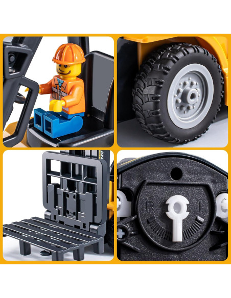 Carretilla Elevadora RC Lingqutoy 1/24 con Sonido y Luces