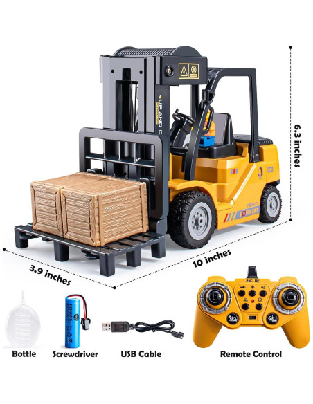 Carretilla Elevadora RC Lingqutoy 1/24 con Sonido y Luces