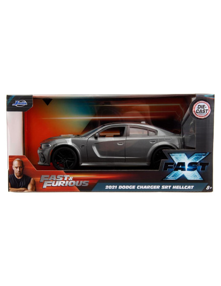 Jada Toys Dodge Charger SRT Hellcat 2021 - Rápido y Furioso 10, 19 cm