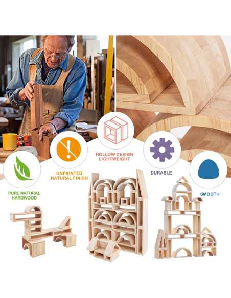 Conjunto de Bloques de Madera Twood 29 Piezas para Niños