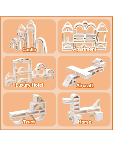 Conjunto de Bloques de Madera Twood 29 Piezas para Niños