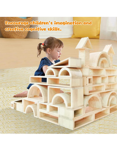 Conjunto de Bloques de Madera Twood 29 Piezas para Niños
