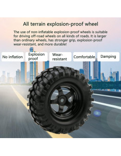 Neumáticos y Llantas JIUWU 1:10 para RC Todo Terreno 2