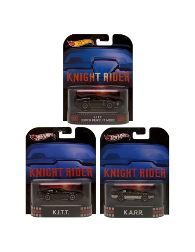 Hot Wheels KITT KARR Set 3 Autos Coleccionables 1:64