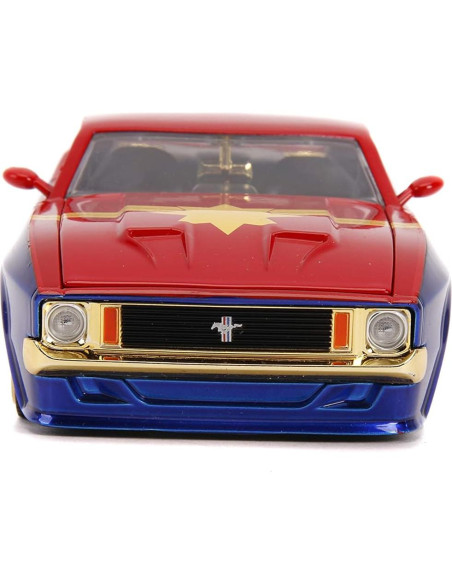 Coche de metal Jada 1:24 Ford Mustang Mach 1 1973 Capitán Marvel Coche de metal Jada 1:24 Ford Mustang Mach 1 1973 Capitán Marvel