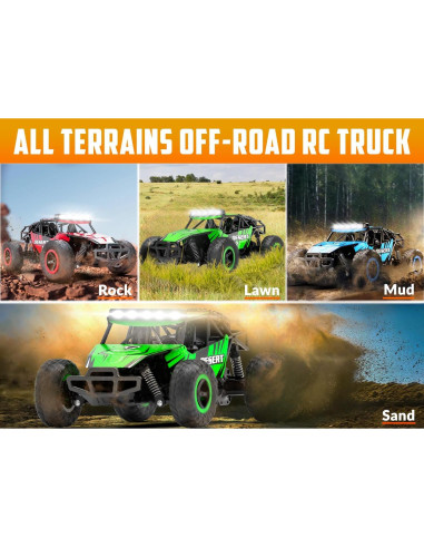 Coche RC Racent 1:16 Todo Terreno 20 km/h con 2 Baterías