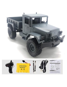 Camión Militar RC 4WD 1:16 Grises M35-A2 LED y Batería