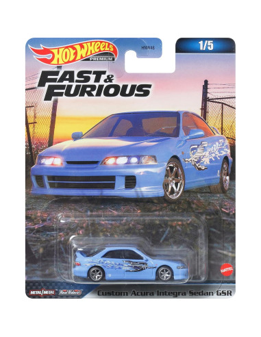 Hot Wheels Coche de Metal Fundido 1:64 Premium Rápido y Furioso