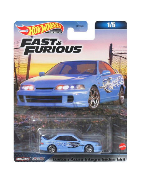 Hot Wheels Coche de Metal Fundido 1:64 Premium Rápido y Furioso