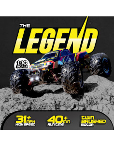 Coche RC LAEGENDARY 1:10 Todo Terreno 4x4 Rojo Negro 2