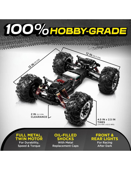 Coche RC LAEGENDARY 1:10 Todo Terreno 4x4 Rojo Negro