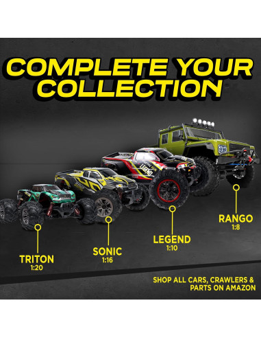 Coche RC LAEGENDARY 1:10 Todo Terreno 4x4 Rojo Negro