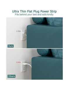Regleta de Alimentación BsrDyb 6 Tomas 1.83m Enchufe Plano 2