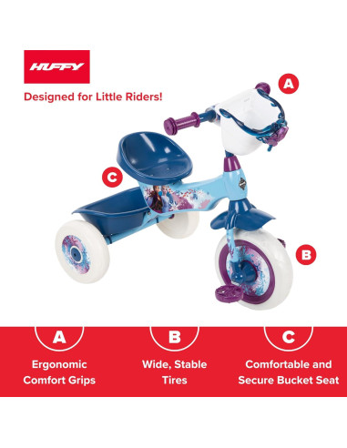Triciclo Huffy Frozen 2 para Niñas 3+ con Almacenamiento