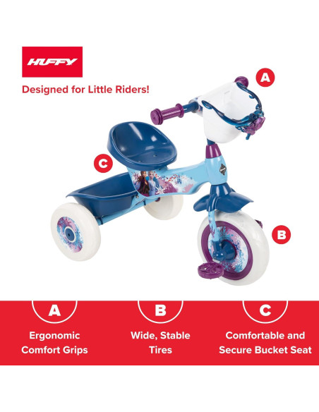 Triciclo Huffy Frozen 2 para Niñas 3+ con Almacenamiento