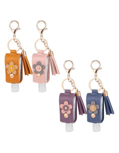 4 Soportes de Desinfectante de Manos Tinoaly 30ml Recargables