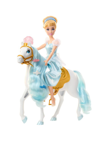 Muñeca Cenicienta y Caballo Mattel con Accesorios Peinables