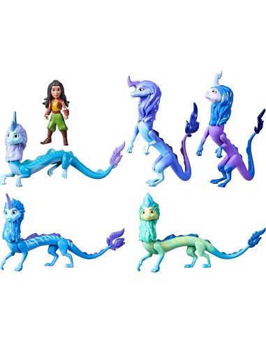 Paquete Familiar Sisu Disney con Muñeca Raya y 5 Dragones