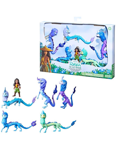 Paquete Familiar Sisu Disney con Muñeca Raya y 5 Dragones