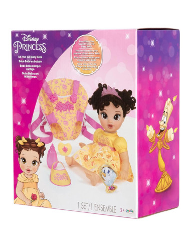 Muñeca Bebé Disney Princess Belle Deluxe con Transportador
