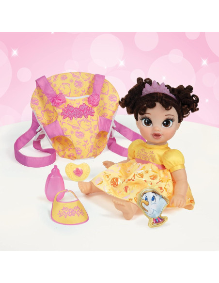 Muñeca Bebé Disney Princess Belle Deluxe con Transportador