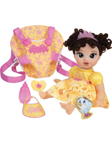 Muñeca Bebé Disney Princess Belle Deluxe con Transportador